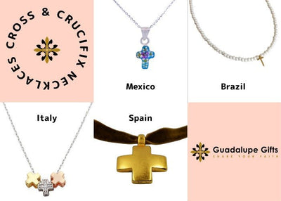 Catholic Cross Necklace - Guadalupe Gifts