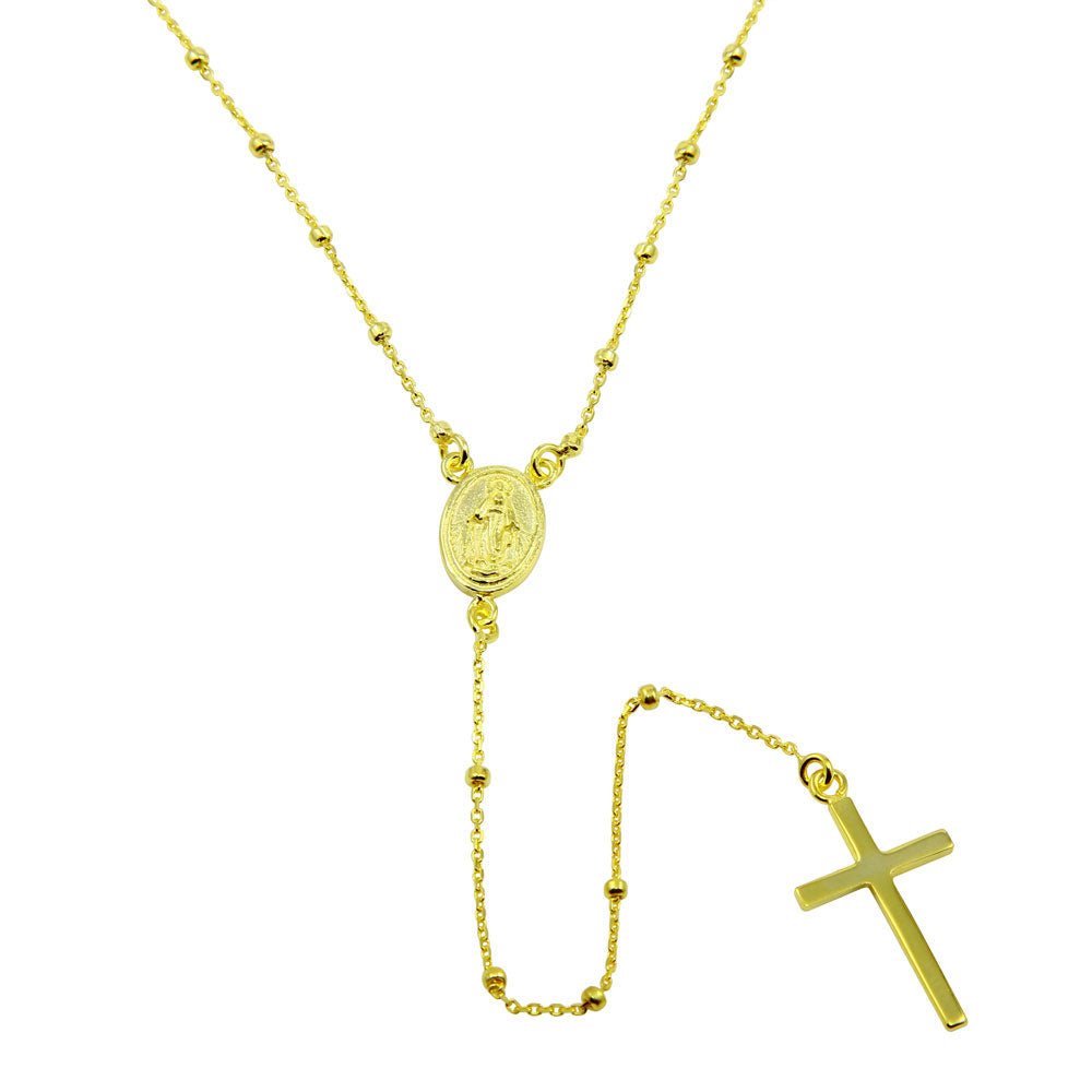 Men's rosary necklace on sale gold