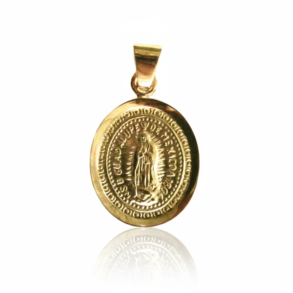 14k Solid Gold Our Lady of Guadalupe Medal | Guadalupe 1804 