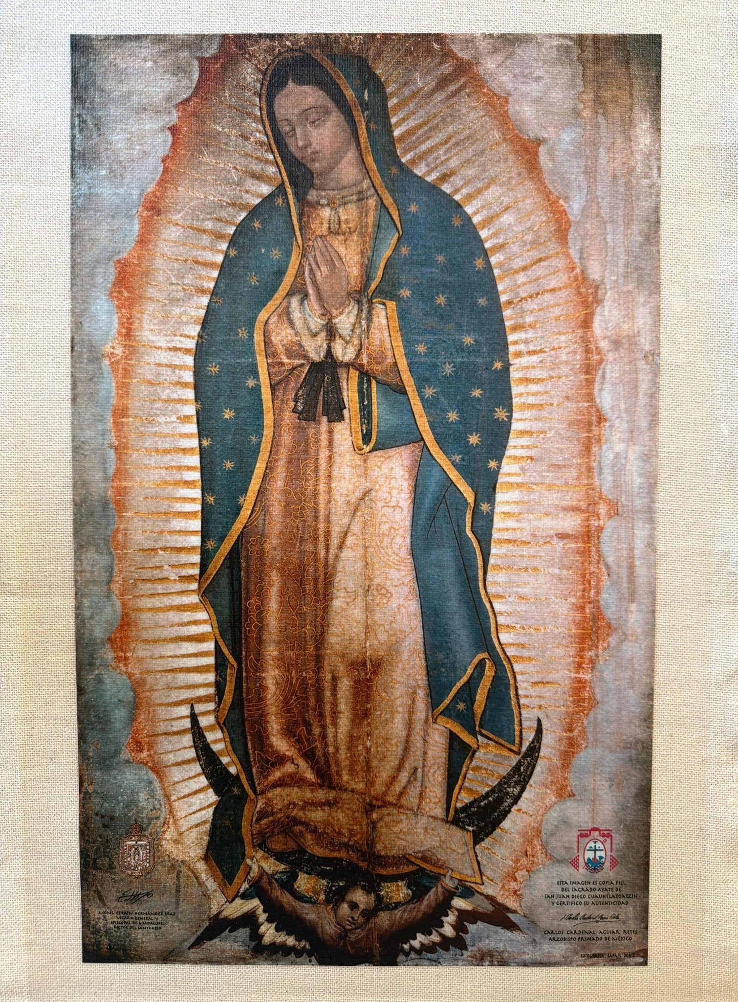 Our Lady of Guadalupe Tilma Replica | Sacred Religious Symbol ...