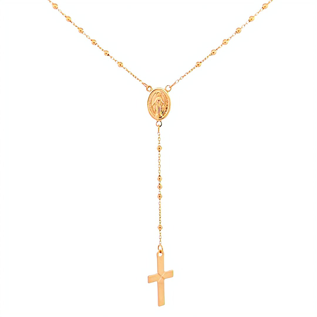 Bulk Pack of 5 - St Benedict Crucifix Cross for Rosary Making - 1.5 Inch  Plated Gold Rosary Parts Crucifix Rosary Part for Catholic Necklace, Rosary