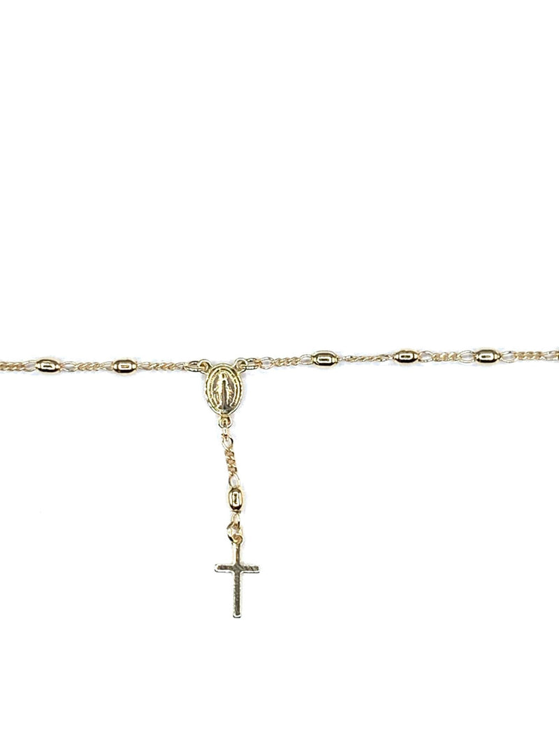 Gold-Plated Rosary Bracelet with Our Lady of Grace Medal - Guadalupe Gifts