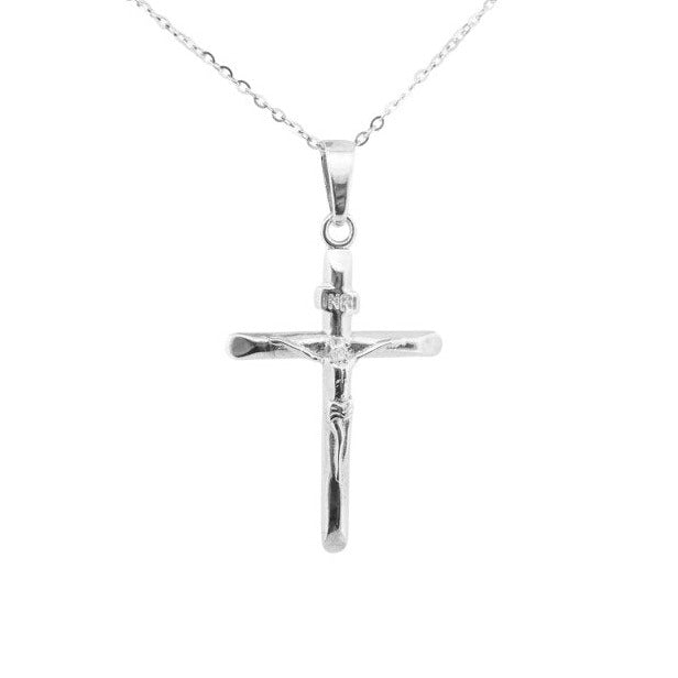 crucifix necklace sterling silver