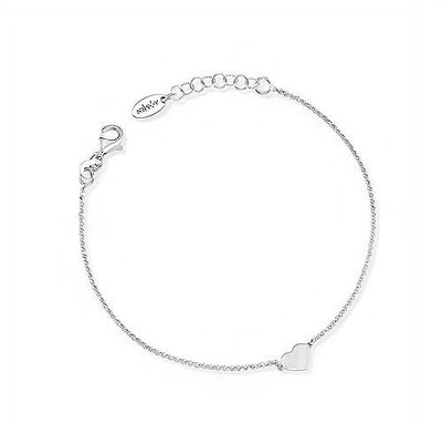 Silver Heart Bracelet w/ Rhodium - Guadalupe Gifts