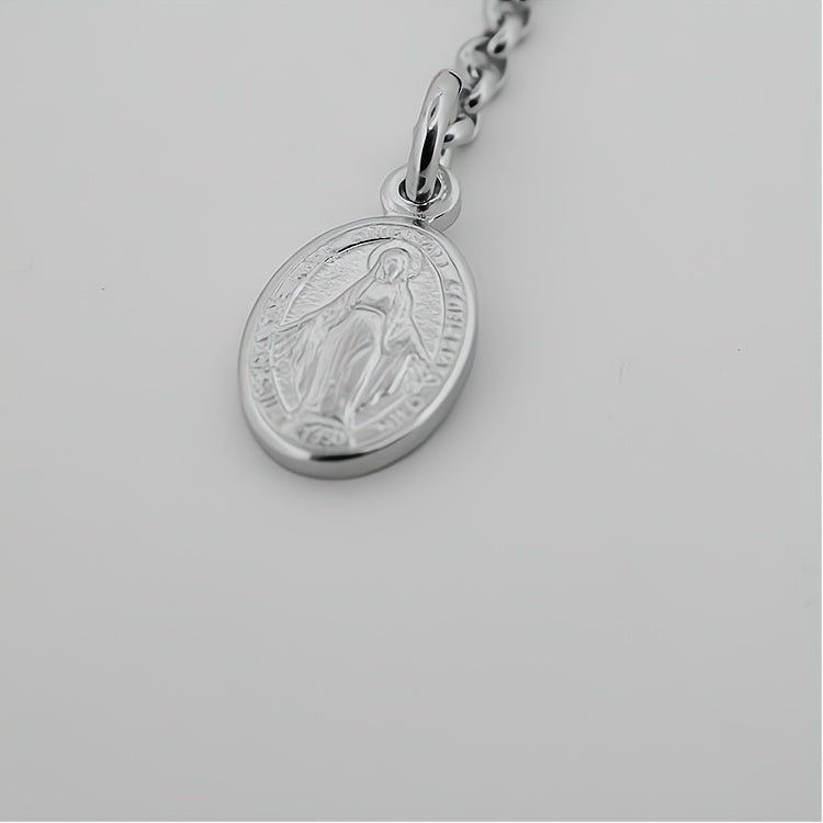 Silver Miraculous Medal Rosary Bracelet - Guadalupe Gifts