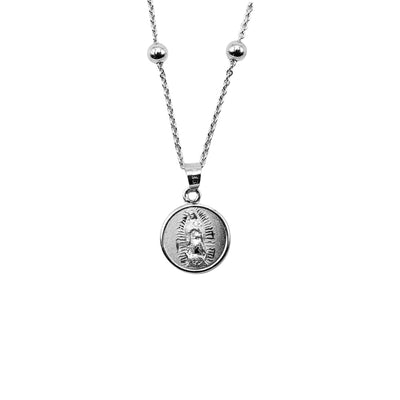Silver Our Lady of Guadalupe Mini Necklace - Guadalupe Gifts
