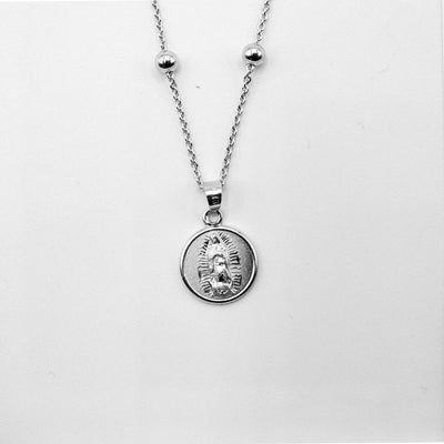 Silver Our Lady of Guadalupe Mini Necklace - Guadalupe Gifts
