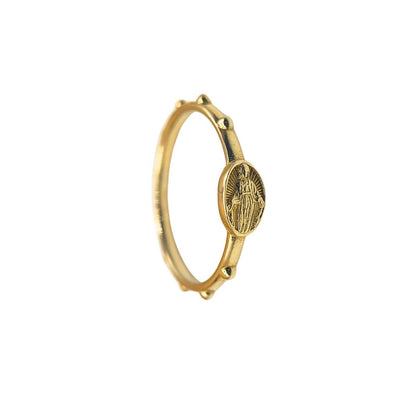 14k Gold Rosary Ring - Guadalupe Gifts