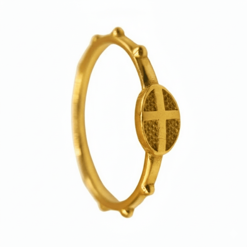 14k Gold Rosary Ring - Guadalupe Gifts