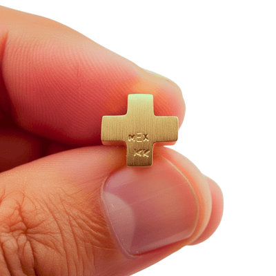 14k Greek Cross Pendant | Mini | 14k Solid Gold 0.4” X 0.4” X 0.2” - Guadalupe Gifts