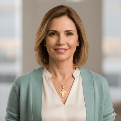 14kt Yellow Gold Four Way Cross Pendant 1" x 0.7" - Guadalupe Gifts