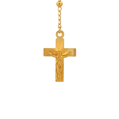 Gold Guadalupe Rosary Necklace 18-inch