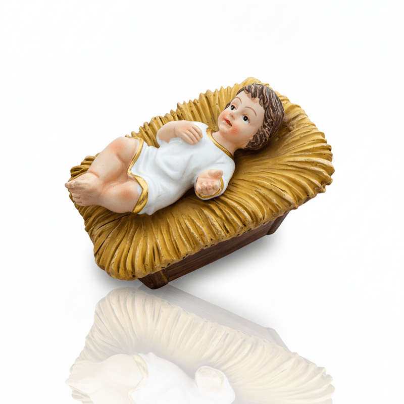 Baby Jesus Figurine for Christmas Nativity – Handcrafted Resin Statue 1.6" x 3.2" x 1.9" - Guadalupe Gifts