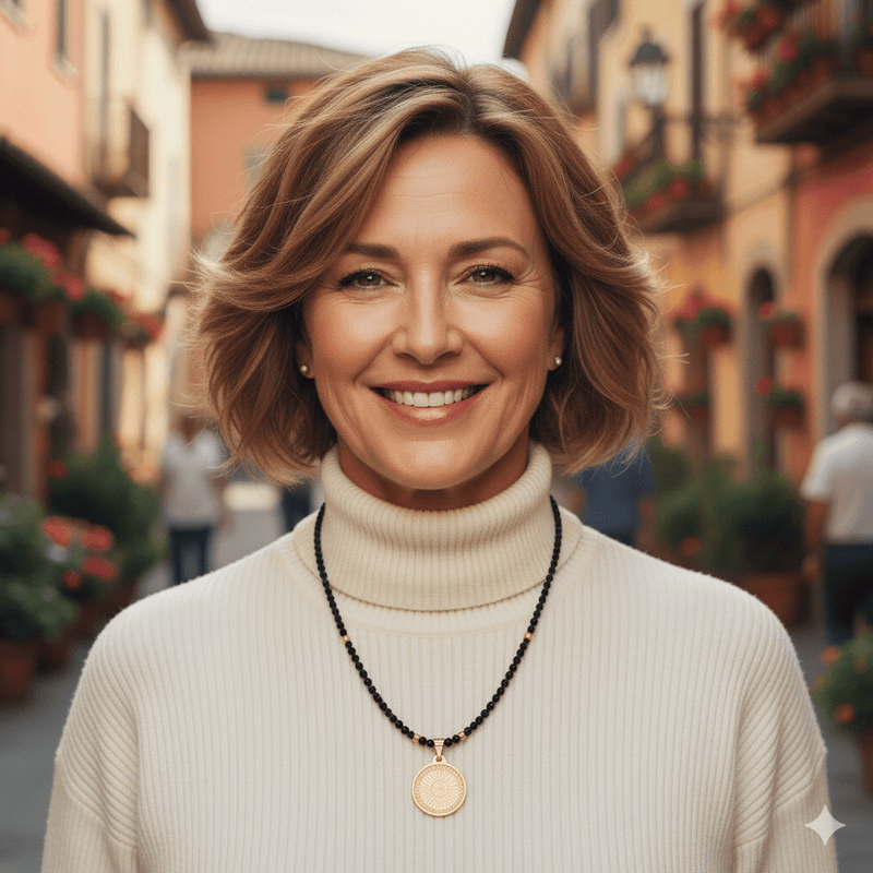 Gold - Plated Carlo Acutis Medal Back Choker Necklace 18 - inch - Guadalupe Gifts