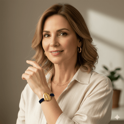 Gold - Plated Miraculous Mary Velvet Bracelet 7.5 - inch - Guadalupe Gifts