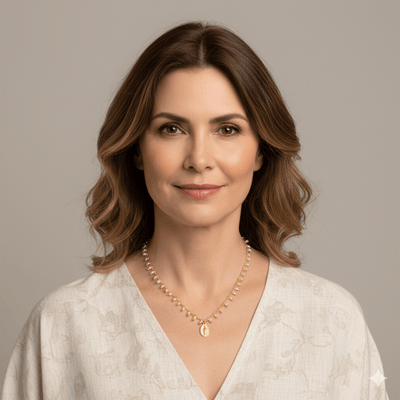 Gold - Plated Miraculous Medal Mini - Pearl Beaded Necklace 18 - inch - Guadalupe Gifts