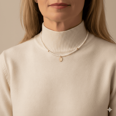 Gold - Plated Miraculous Medal Pendant Freshwater Pearl Bead Necklace 18 - inch - Guadalupe Gifts