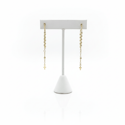 Gold - Plated Rosary Earrings - Guadalupe Gifts