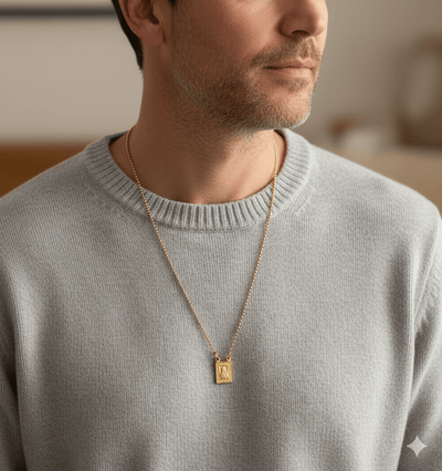 Gold - Plated Scapular Dainty Pendants Necklace (no clasp) 26 - inch - Guadalupe Gifts