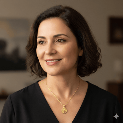 Gold Saint Benedict Medal Necklace 18 - inch - Guadalupe Gifts