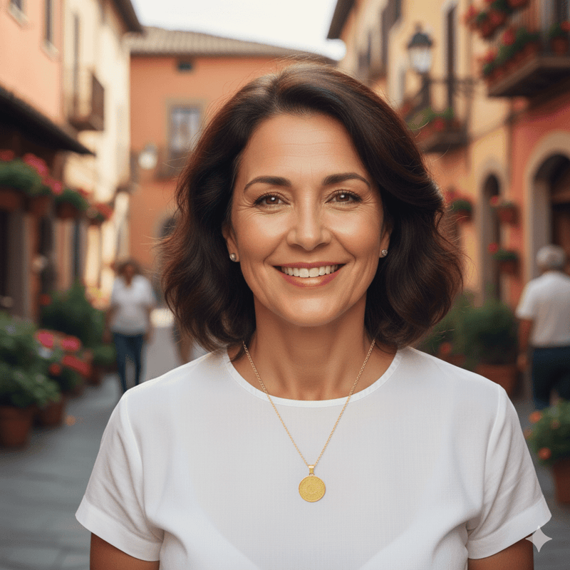 Gold Vermeil Blessed Carlo Acutis Medal Necklace 18 - inch - Guadalupe Gifts