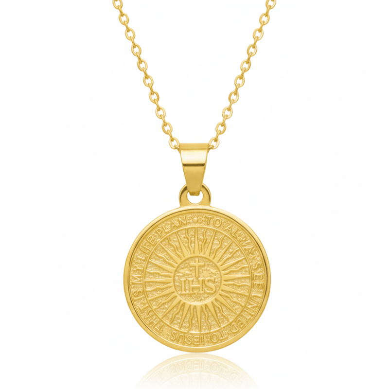 Gold Vermeil Blessed Carlo Acutis Medal Necklace 18 - inch - Guadalupe Gifts