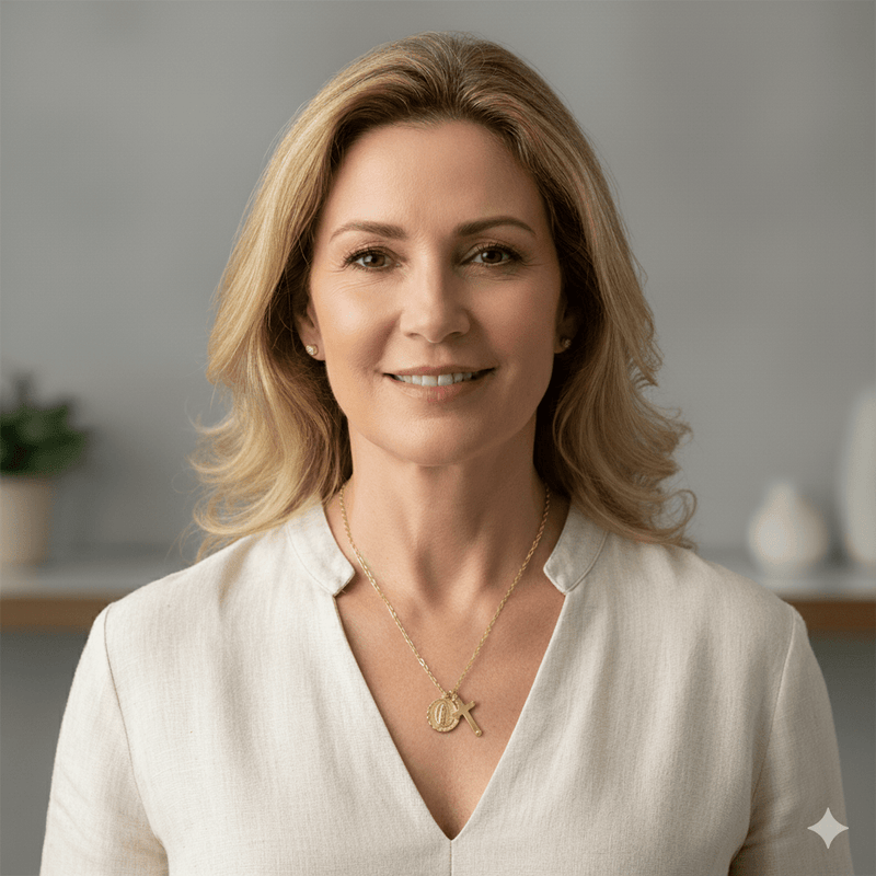 Gold Vermeil Cross & Guadalupe Necklace 18 - inch - Guadalupe Gifts