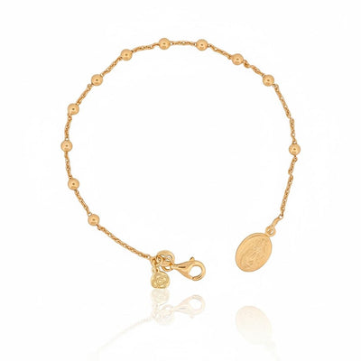 Gold Vermeil Guadalupe Rosary Bracelet 7.5 - inch - Guadalupe Gifts
