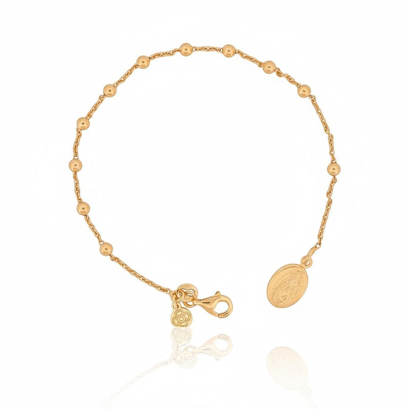 Gold Vermeil Guadalupe Rosary Bracelet 7.5 - inch - Guadalupe Gifts