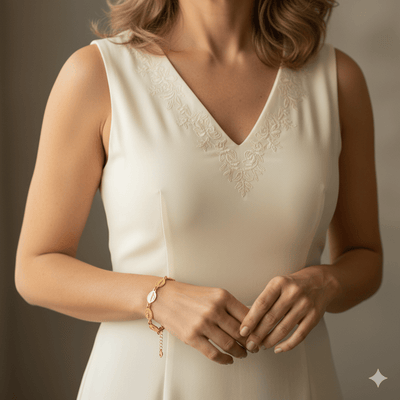 Gold Vermeil Religious Charm Bracelet - 9 Miraculous Medals 6.5" + 1.5” - Guadalupe Gifts