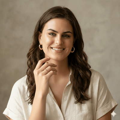 Gold Vermeil (Yellow) Silver Rosary Ring - Guadalupe Gifts