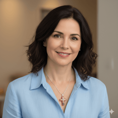 Guadalupe Cross Pendant w/ Pressed Flowers 24" - Guadalupe Gifts