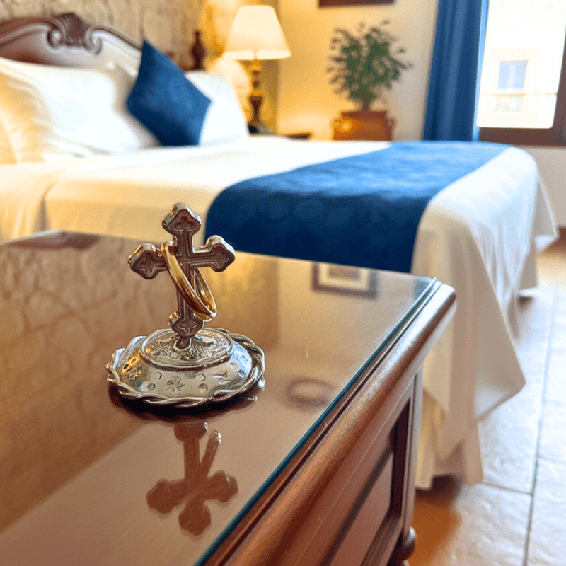 Handcrafted Pewter Cross Ring Stand – Made in the USA - Guadalupe Gifts