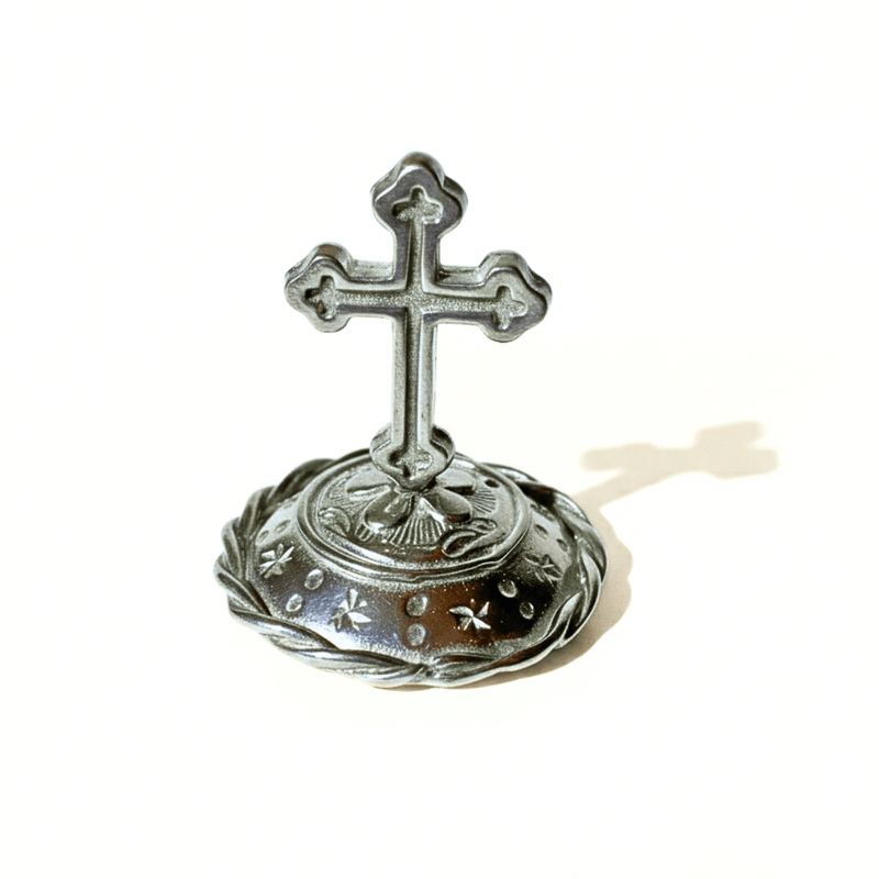 Handcrafted Pewter Cross Ring Stand – Made in the USA - Guadalupe Gifts