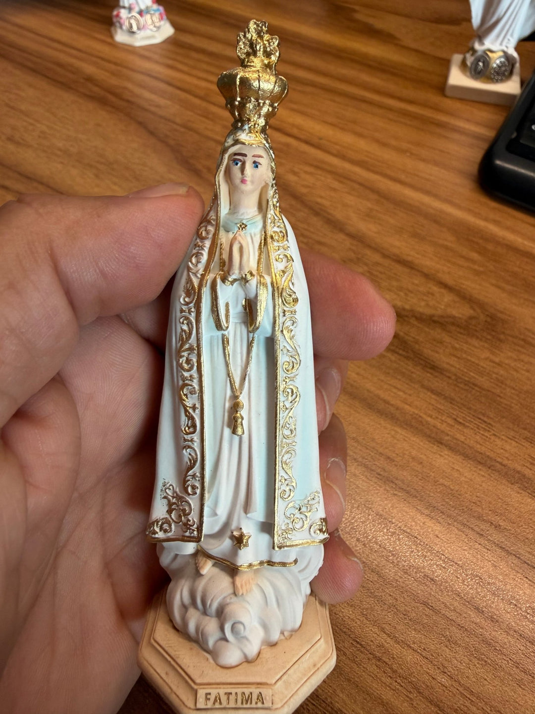 Our Lady of Fatima Statue, Hand-Painted in Italy | 4.5 Inches