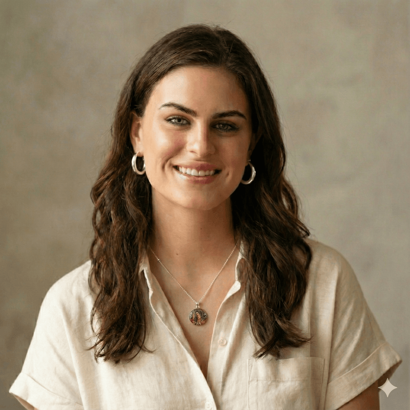 Our Lady of Guadalupe Small Round Pendant w/ Pressed Flowers 18 - inch - Guadalupe Gifts