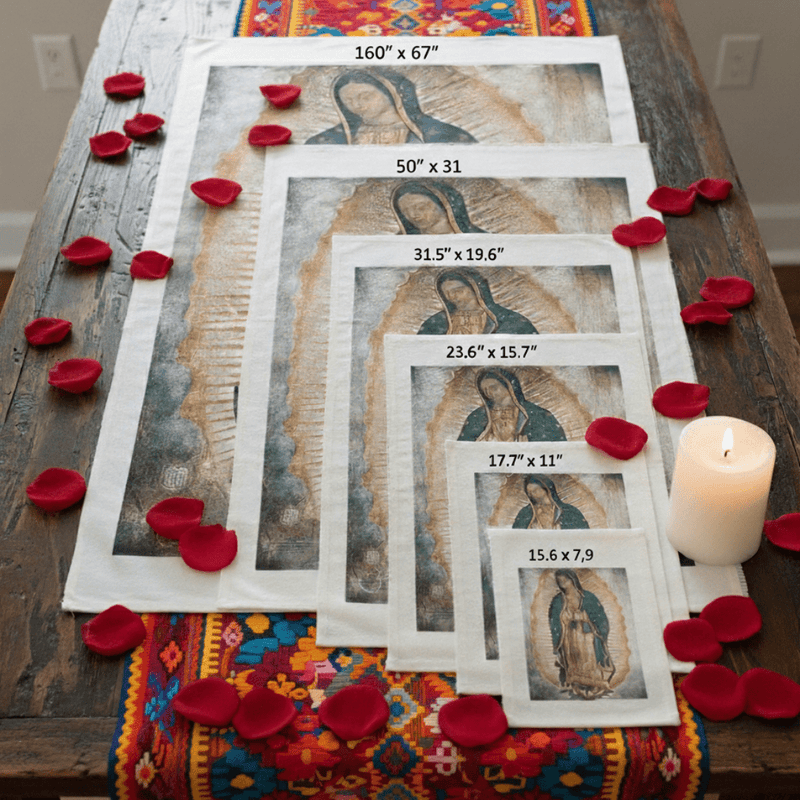 Our Lady of Guadalupe Tilma Replica (Official) – Sacred Marian Devotion Symbol - Guadalupe Gifts