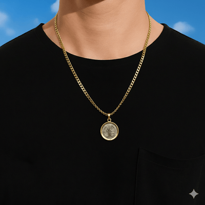 Silver 14k Gold Bezel St Benedict Medal Pendant 0.8" - Guadalupe Gifts