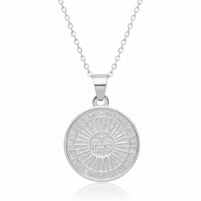 Silver Blessed Carlo Acutis Medal Necklace 18 - inch - Guadalupe Gifts