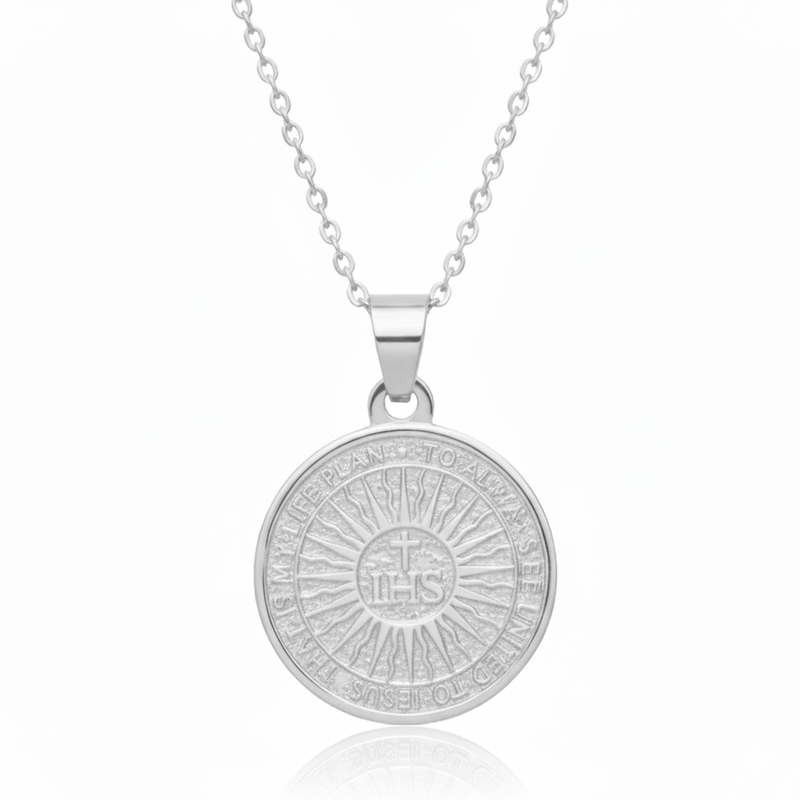 Silver Blessed Carlo Acutis Medal Necklace 18 - inch - Guadalupe Gifts