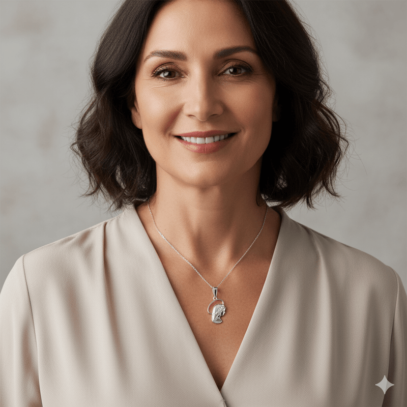 Silver Blessed Mother Necklace 18 - inch - Guadalupe Gifts