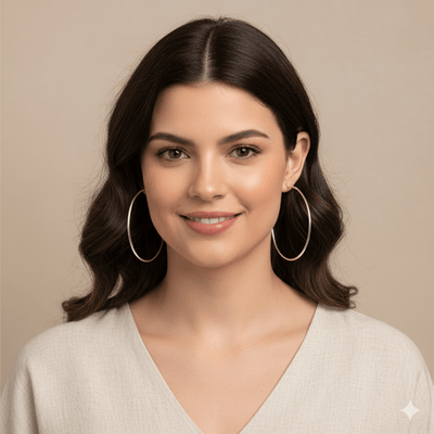 Silver Clip on Hoop Earrings 3 - inch - Guadalupe Gifts