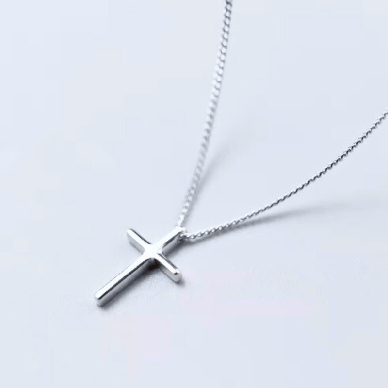 Silver Latin Cross Necklace 18 - inch - Guadalupe Gifts
