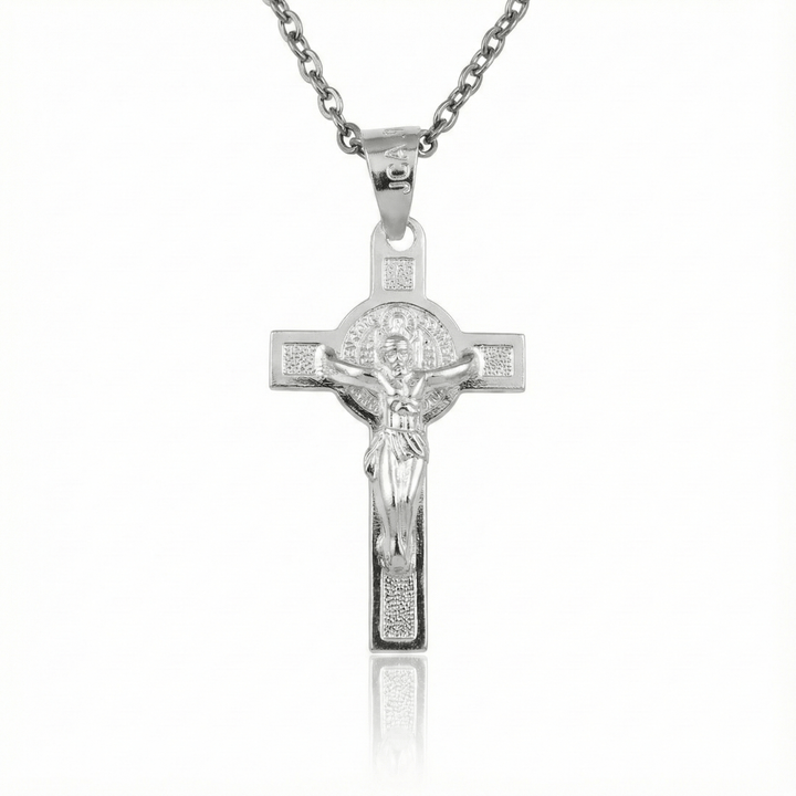ST.Benedict Protection Cross Power Pendant Necklace – Marnetic