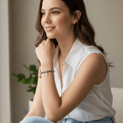 Silver Miraculous Medal String Bracelet 7.5 - inch - Guadalupe Gifts