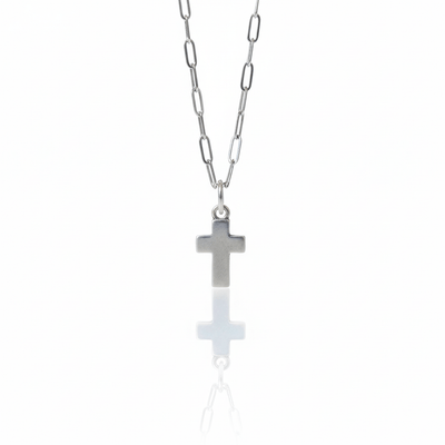 Silver - Plated Mini Cross Necklace 20 - inch - Guadalupe Gifts