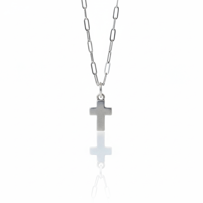 Silver - Plated Mini Cross Necklace 20 - inch - Guadalupe Gifts