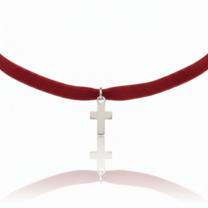 Silver - Plated Mini Cross Necklace 20 - inch - Guadalupe Gifts