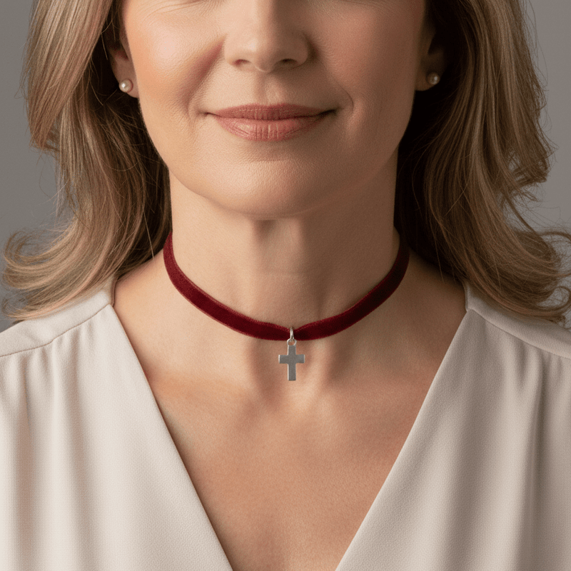 Silver - Plated Mini Cross Necklace 20 - inch - Guadalupe Gifts