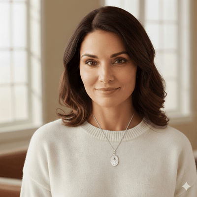 Silver - Plated Miraculous Medal Necklace 18" | France | Rue du Bac - Guadalupe Gifts